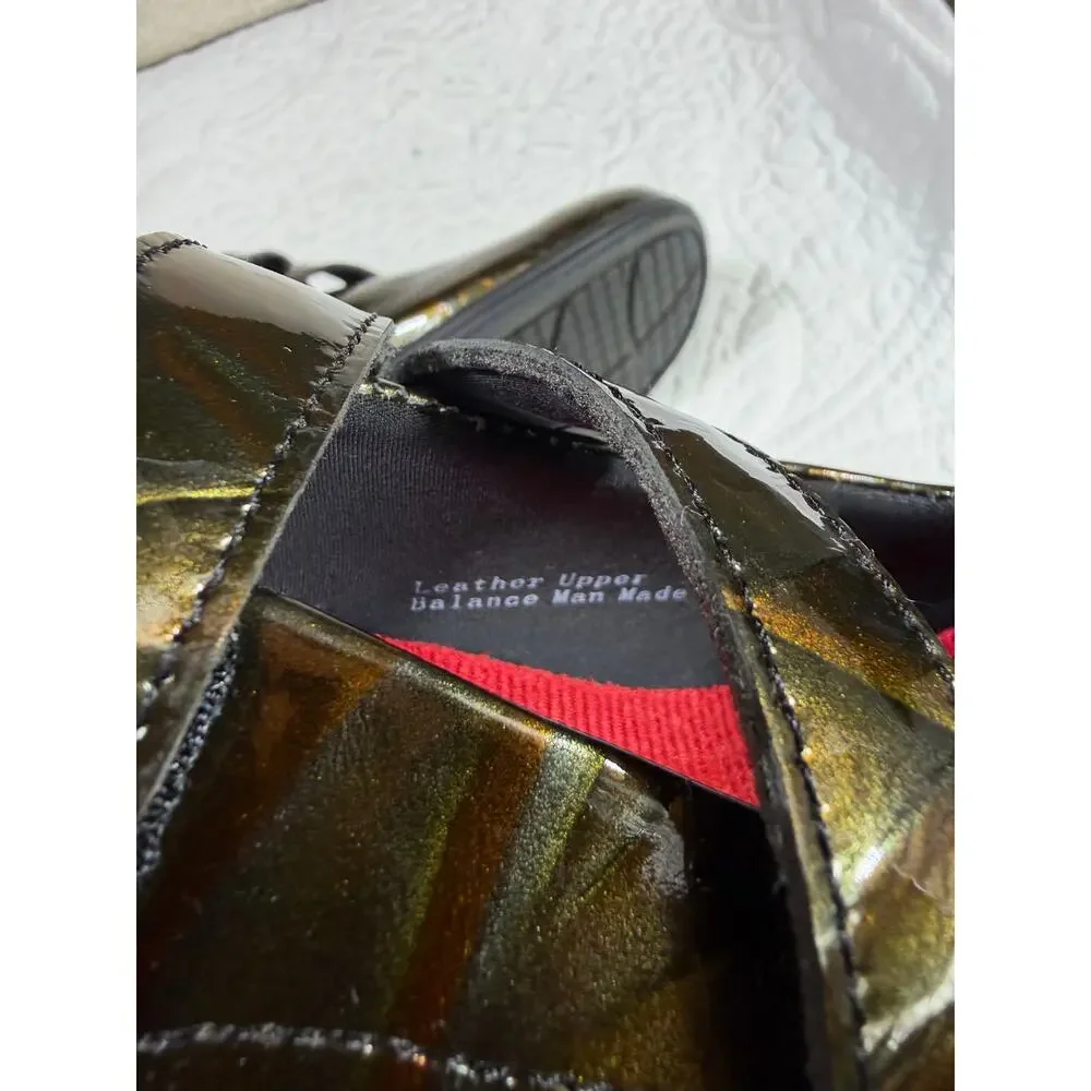 Aetrex Women 9.5 Bronze Drew Orthopedic Mary Jane Casual Comfort Shoe Adjustable